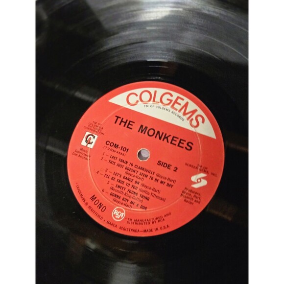THE MONKEES self titled classic early Rock LP on Colgems COM-101 RE 1966 Used - Picture 12 of 13